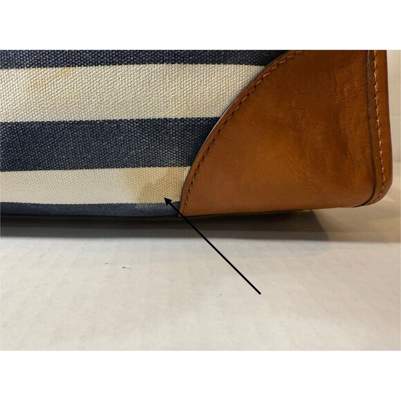 Michael Kors Hamilton Striped Canvas Large Tote Satchel 35S3GHMT3R - Picture 8 of 16